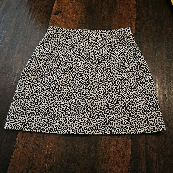 FOREVER 21 Mini Skirt Size S Neutral Cheetah Animal Print Chic 90's Punk Stretch - Picture 8 of 8